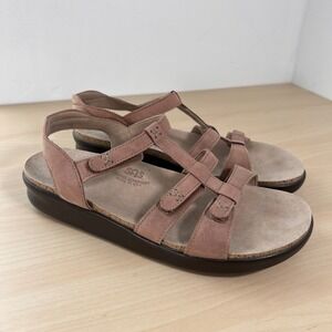 SAS Tripad Comfort Sandals Women 11 M Mauve Pink Adjustable Straps Made in USA